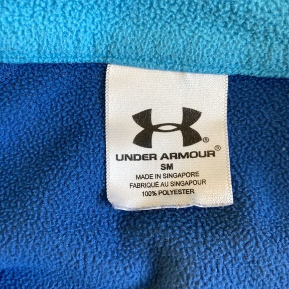 Under Armour Womens 1/4 Zip Fleece Pullover 2 Tone Blue Aqua Size Small - Picture 4 of 8